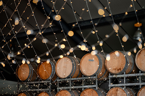 Barrel room features 1 Dixons Creek Winery