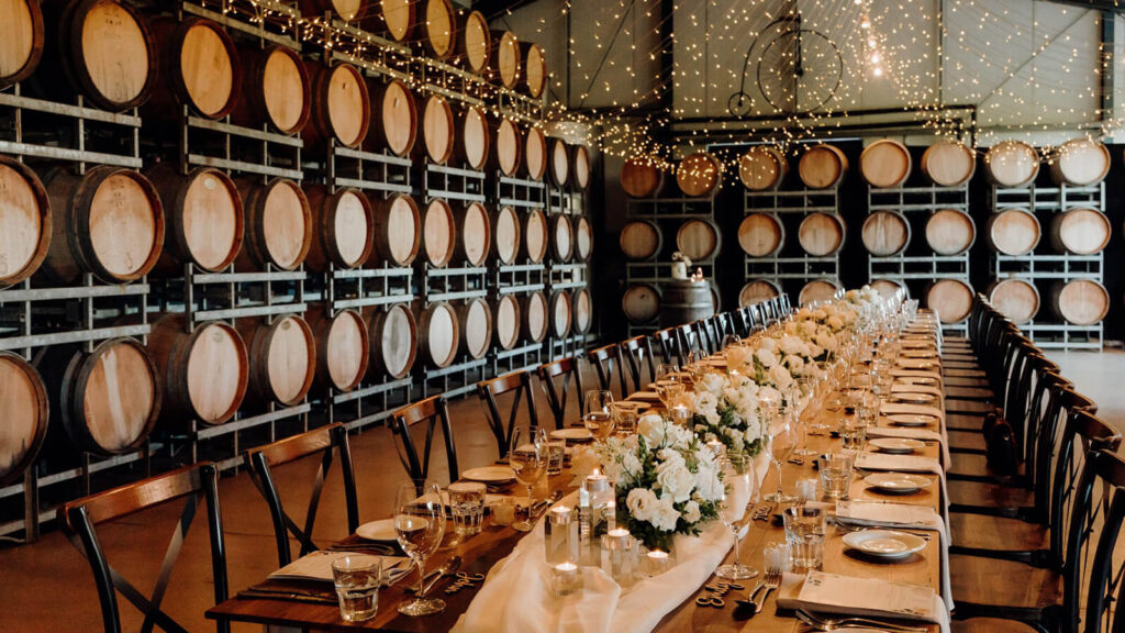 Barrel room wedding reception 1 Wedding Venue Yarra Valley